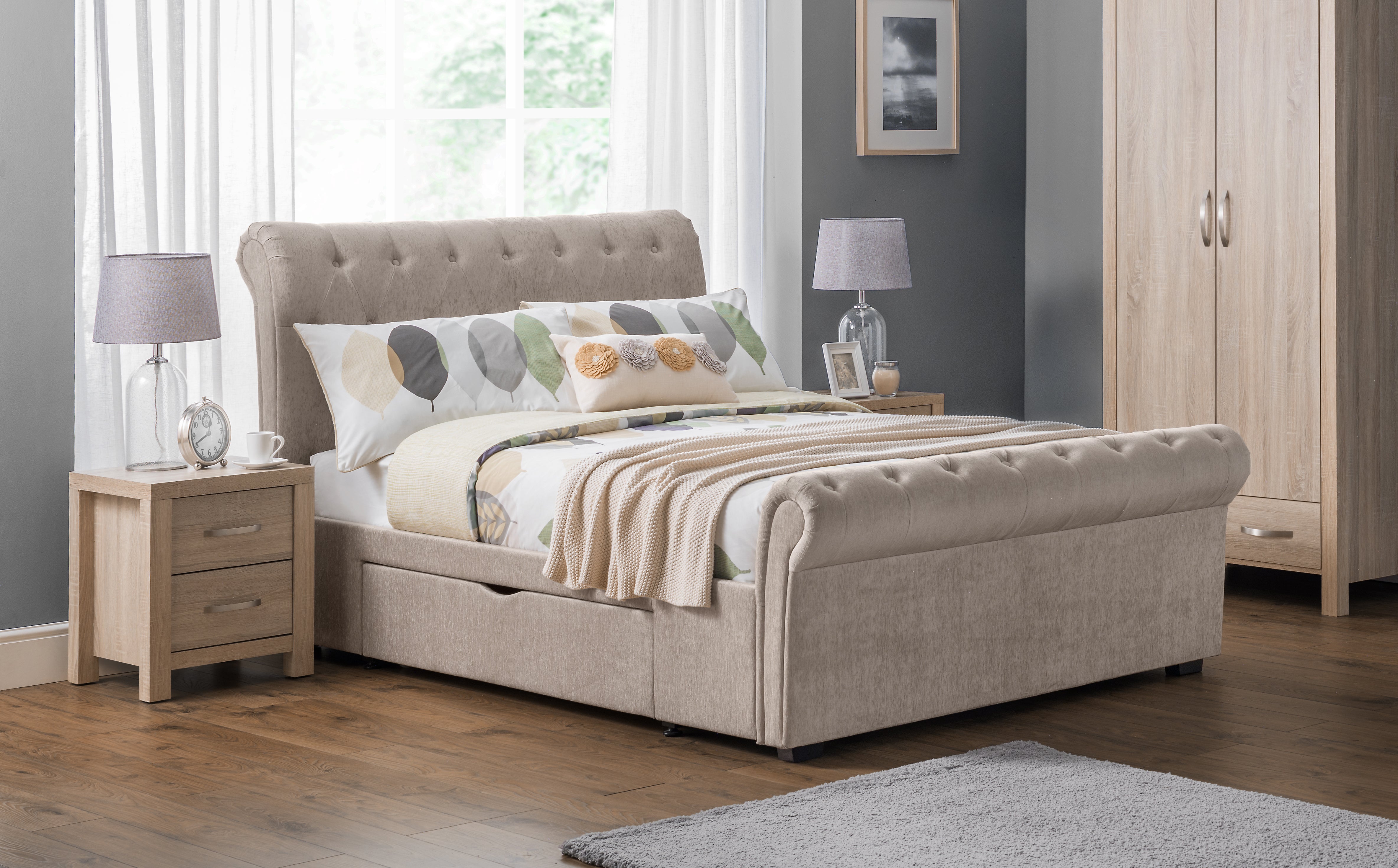 Alloa Mink Chenille King Bed